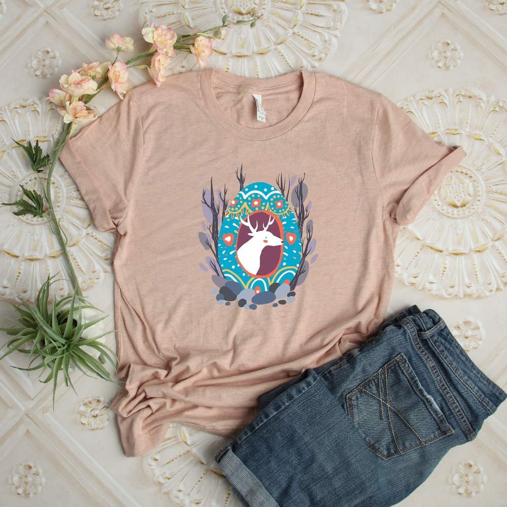 Easter Egg Deer Shirt, Happy Easter Shirt, Easter Shirt, Cute Easter Shirt